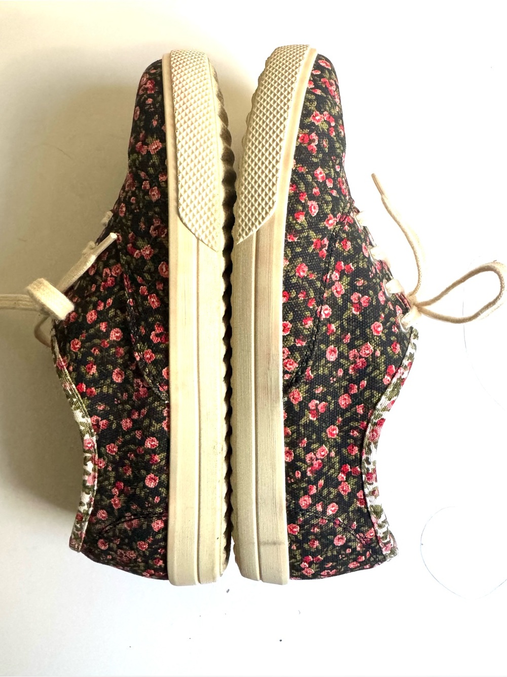 Hotter Floral Canvas Lace-Up Sneakers - Pink Rose Print - Picture 6 of 11